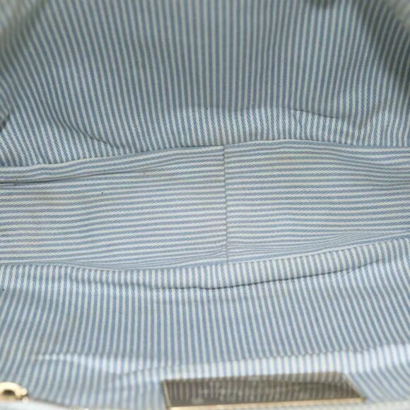 CELINE C Macadam Canvas Shoulder Bag Light Blue - Picture 14 of 16